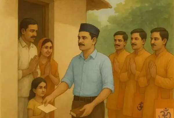 रायपुर में चौबे कॉलोनी के हनुमान मंदिर में संघ का गृह संपर्क अभियान शुरू