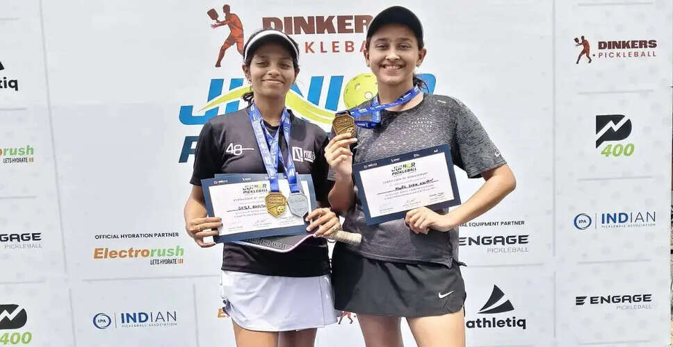 भारत के पहले जूनियर पिकलबॉल चैंपियनशिप में मीनल और आश्रिता ने जीता खिताब