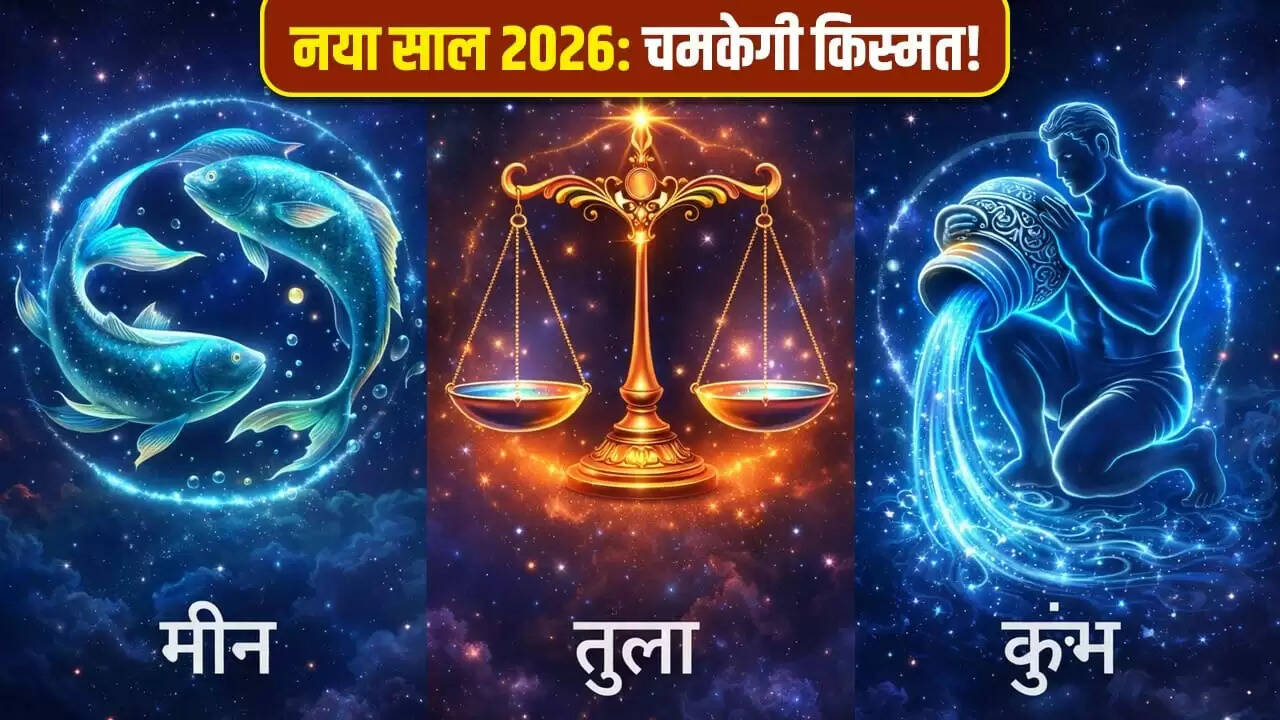 2026 में भाग्यशाली राशियाँ: मीन, तुला और कुंभ के लिए विशेष अवसर