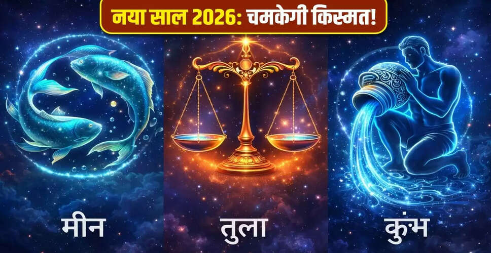 2026 में भाग्यशाली राशियाँ: मीन, तुला और कुंभ के लिए विशेष अवसर
