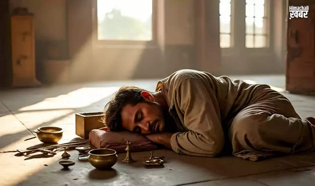 रांची में मंदिर में चोरी का अनोखा मामला: चोर सो गया