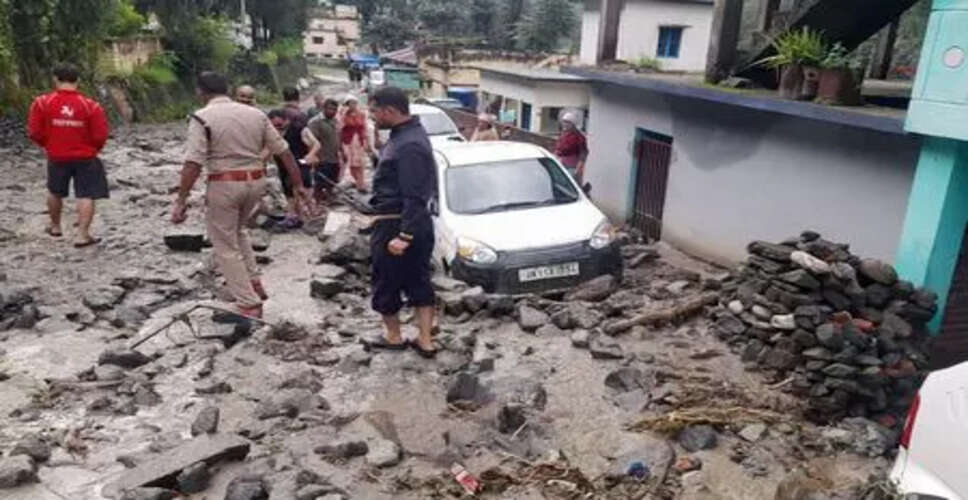 उत्तराखंड में बादल फटने से दो लोग लापता, राहत कार्य जारी