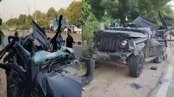 गुरुग्राम में तेज रफ्तार थार का भयानक हादसा, 5 की मौत