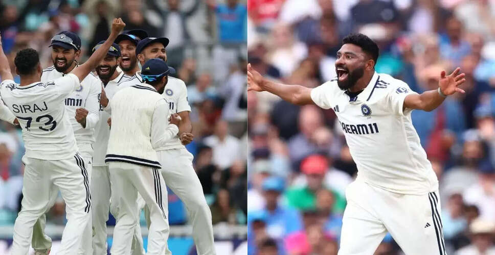 भारत की ऐतिहासिक जीत: द ओवल टेस्ट में मोहम्मद सिराज की शानदार गेंदबाजी