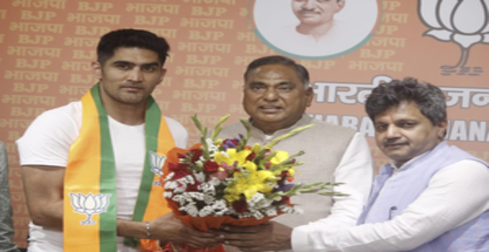 भाजपा में शामिल हुए बॉक्सर विजेंदर सिंह