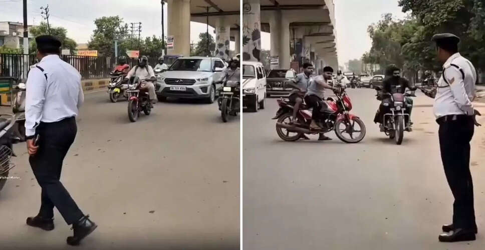 बाइक सवार का अनोखा जुगाड़: चालान से बचने की अनोखी तरकीब