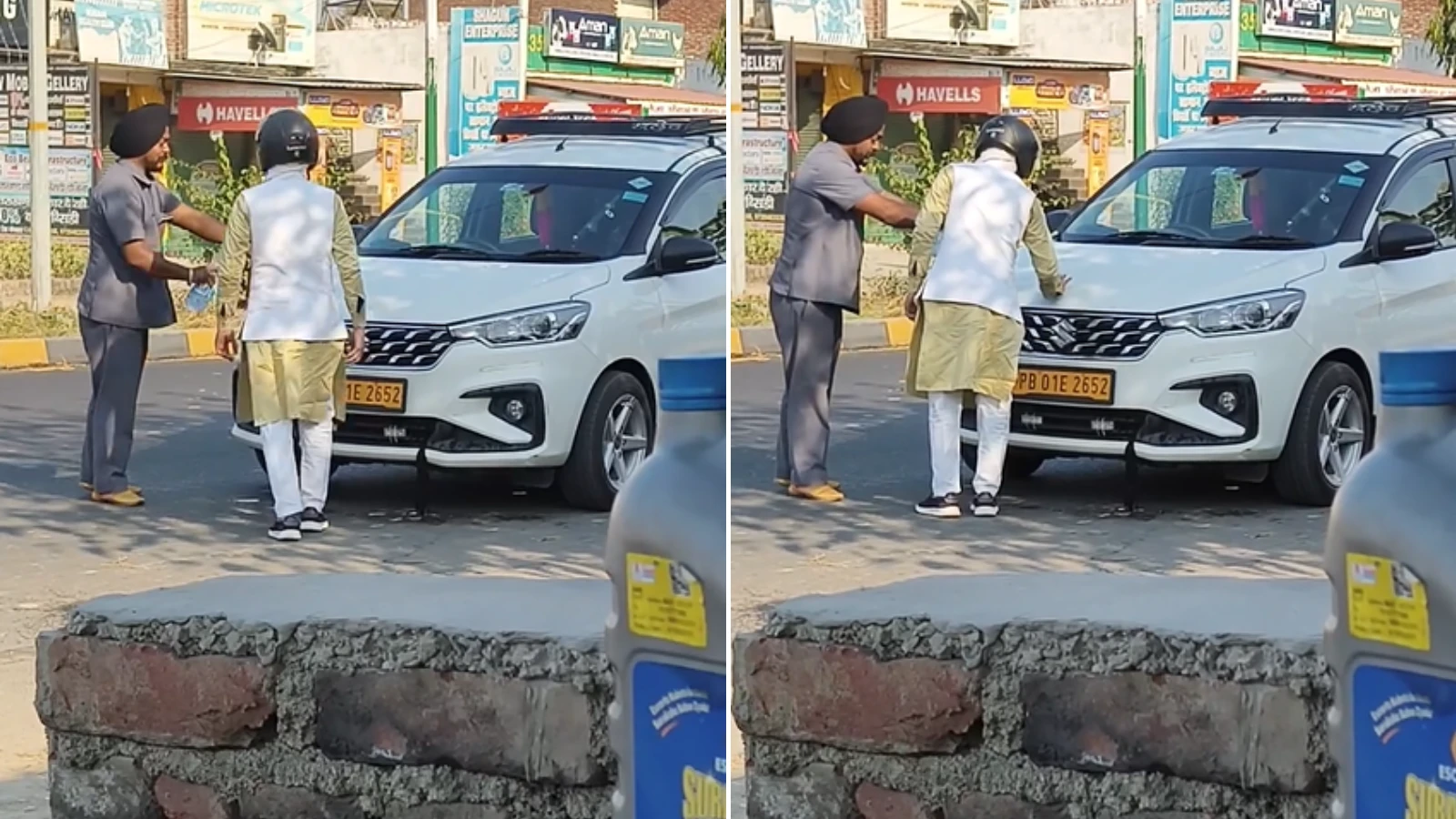 बाइक सवार की गुटखे की हरकत पर मिली सख्त सजा, वीडियो हुआ वायरल