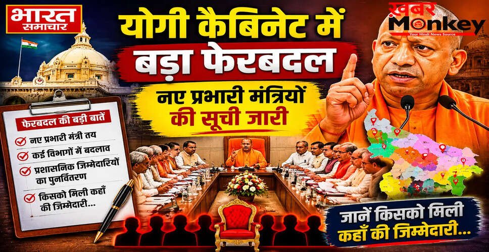 उत्तर प्रदेश में मंत्रियों की नई जिम्मेदारियों का बड़ा फेरबदल