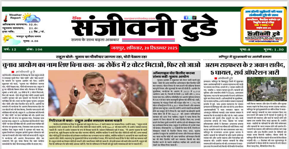 आज का अखबार: 20 सितंबर 2025 का विशेष संस्करण