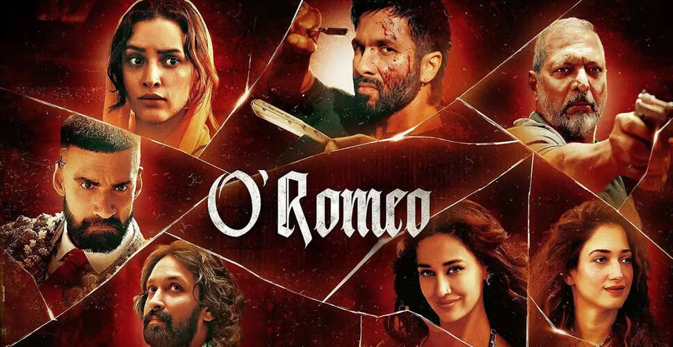 शाहिद कपूर और त्रिप्ती डिमरी की फिल्म *O Romeo* का OTT पर डेब्यू