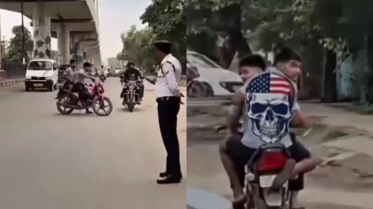 युवक ने अनोखे जुगाड़ से बचाया चालान, वायरल हुआ वीडियो
