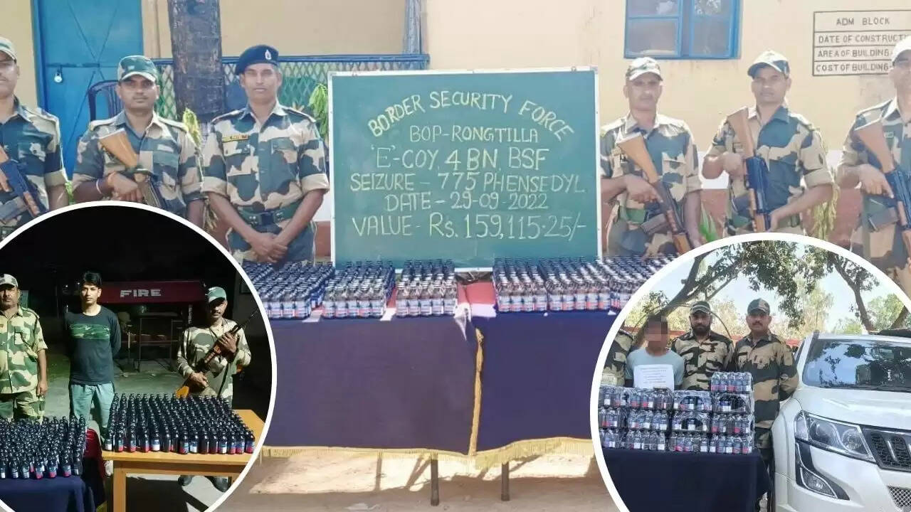 BSF ने 6 करोड़ रुपये की फेंसेडिल कफ सिरप की तस्करी का पर्दाफाश किया