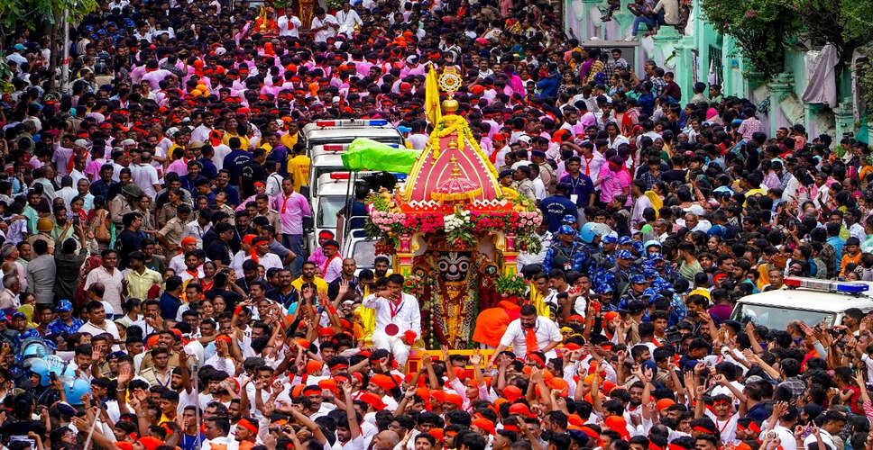 अहमदाबाद में भगवान जगन्नाथ की 148वीं रथयात्रा का भव्य आयोजन