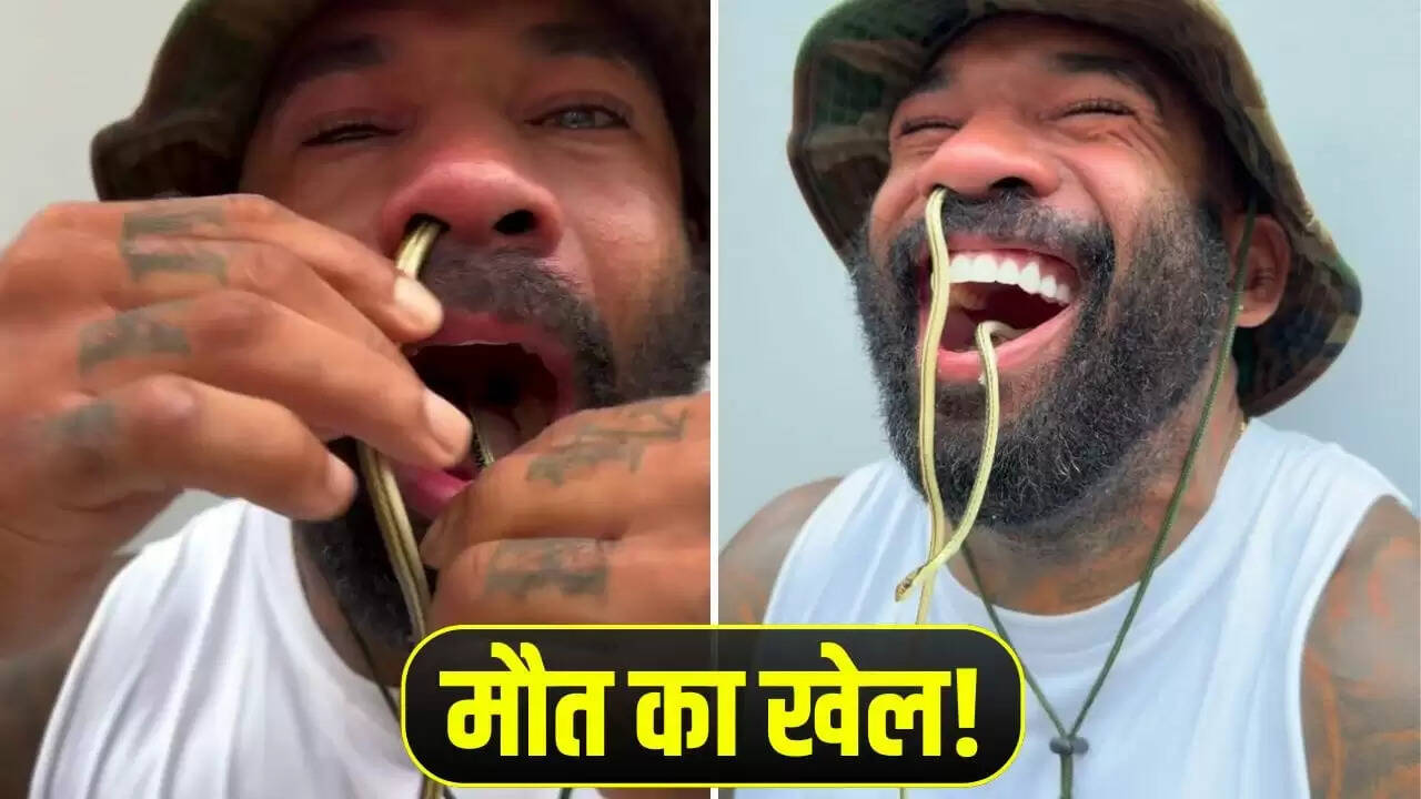 अमेरिकी इन्फ्लुएंसर का खतरनाक सांप स्टंट, वीडियो ने मचाई धूम