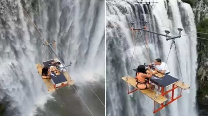 खतरनाक ऊंचाई पर रोमांचक भोजन का अनुभव: एक कपल की कहानी