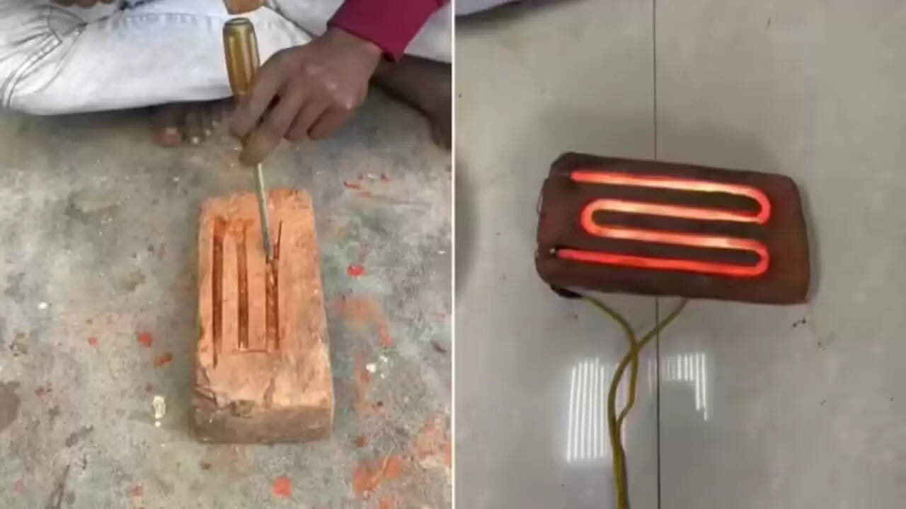 इंट से बना देसी हीटर: 50 रुपये में गर्मी का जुगाड़