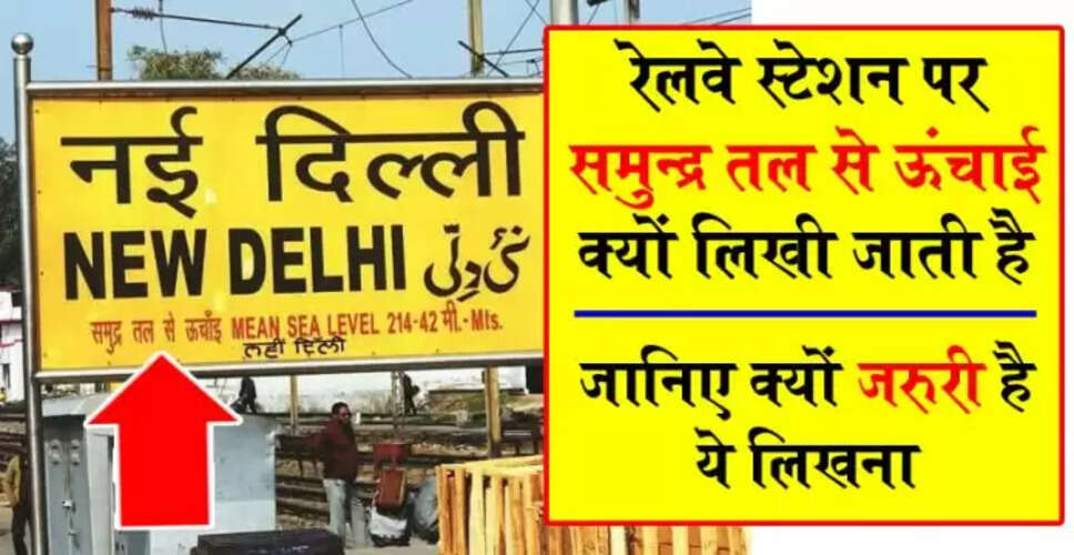भारतीय रेलवे में समुद्र तल से ऊंचाई का महत्व