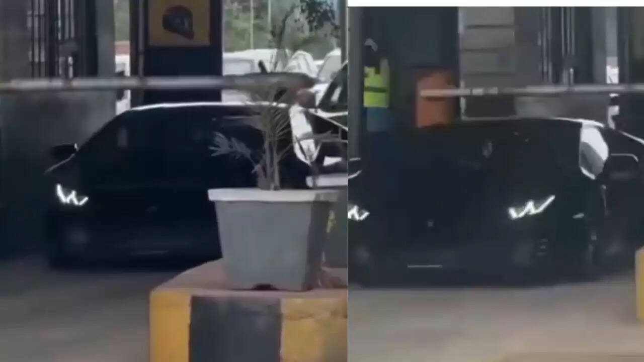 लैम्बोर्गिनी का टोल गेट पार करने का अनोखा वीडियो हुआ वायरल