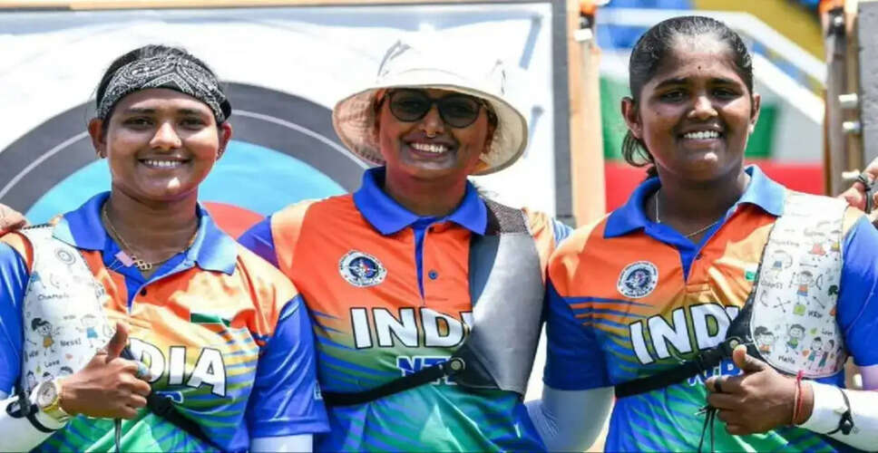 भारतीय महिला तीरंदाजी टीम ने चीन को हराकर जीता स्वर्ण पदक