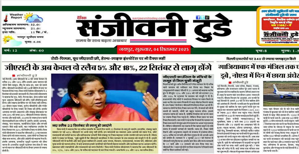 आज का ई-पेपर: 04 सितंबर 2025 का संस्करण