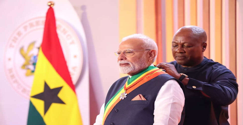 मोदी को घाना का राष्ट्रीय सम्मान, भारत-घाना संबंधों को नई दिशा