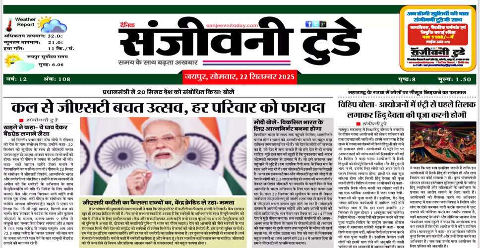 आज का अखबार: 22 सितंबर 2025 का विशेष संस्करण