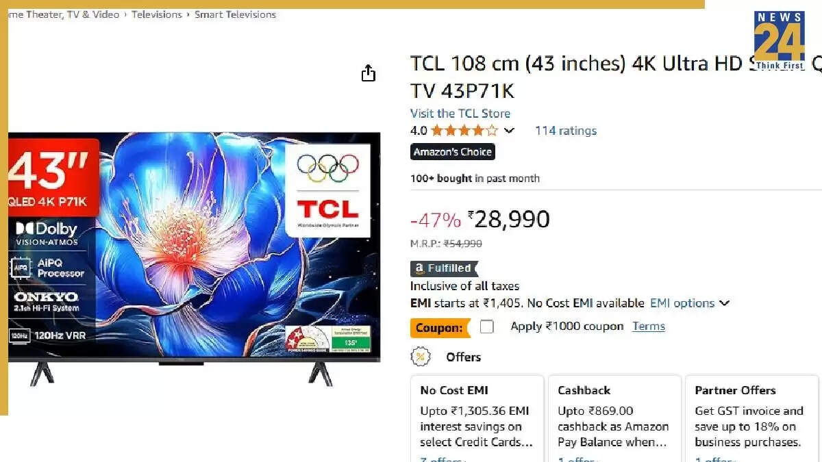 बजट में बेहतरीन LED टीवी: अमेज़न पर उपलब्ध विकल्प