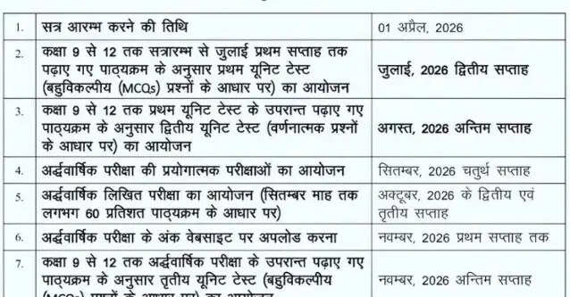 यूपीएमएसपी ने 2026-27 शैक्षणिक सत्र के लिए नया कैलेंडर जारी किया