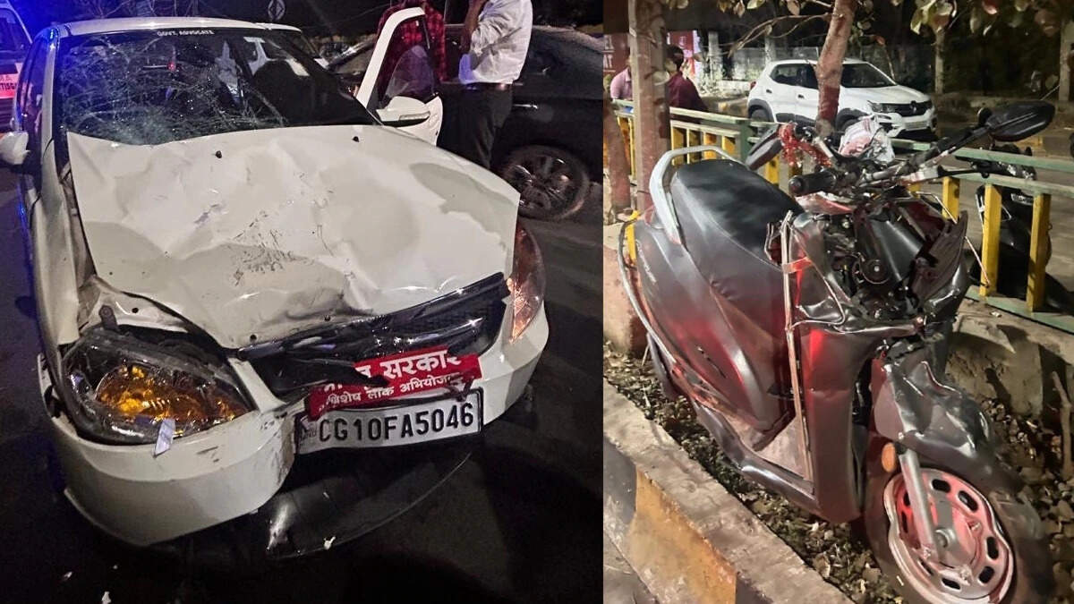 रायपुर में नशे में धुत लड़की का हंगामा, पुलिस ने किया हिरासत में