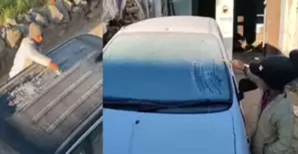 राजसमंद के कुंभलगढ़ में सर्दी का प्रकोप, खेतों में बिछी बर्फ की चादर