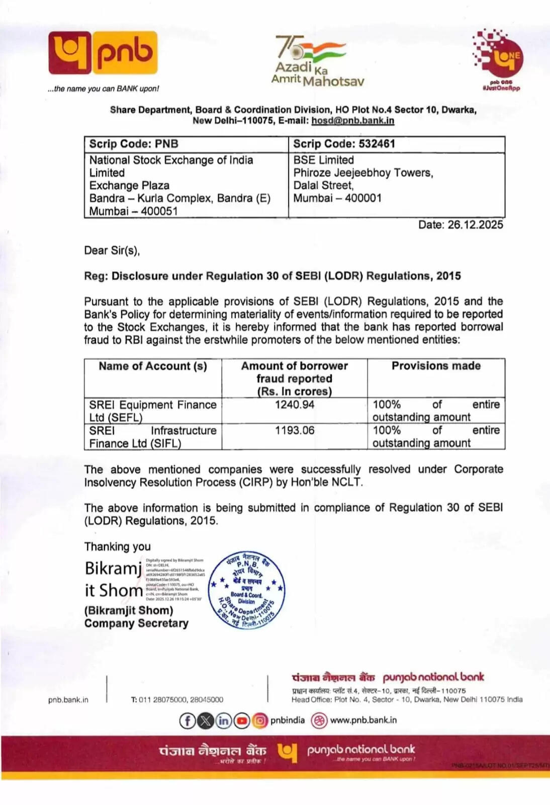 PNB ने 2,434 करोड़ रुपये के लोन फ्रॉड का किया खुलासा