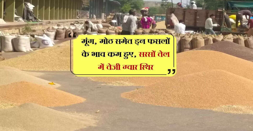 जयपुर और भरतपुर मंडी में फसलों के भाव में गिरावट