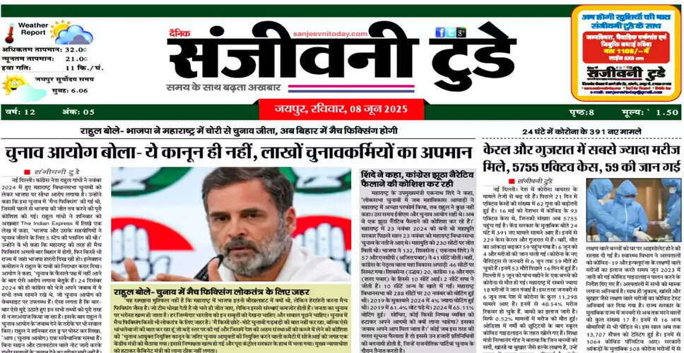 आज का ई-पेपर: 08 जून 2025 का संस्करण