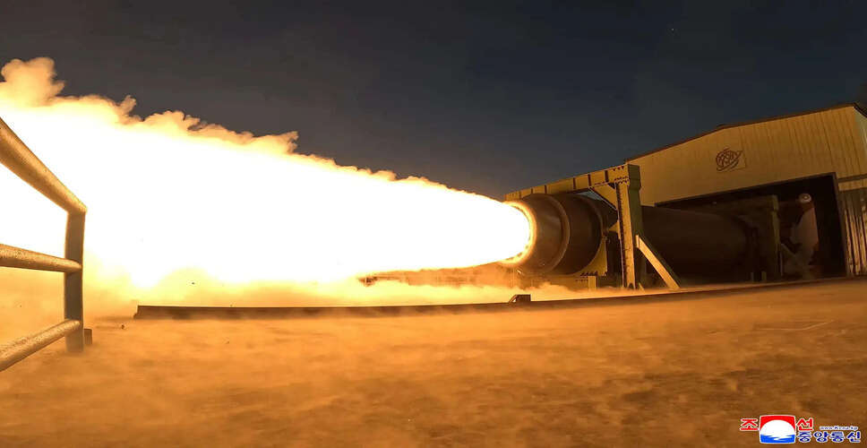 उत्तर कोरिया ने अमेरिका को निशाना बनाने वाले मिसाइल के लिए इंजन परीक्षण किया