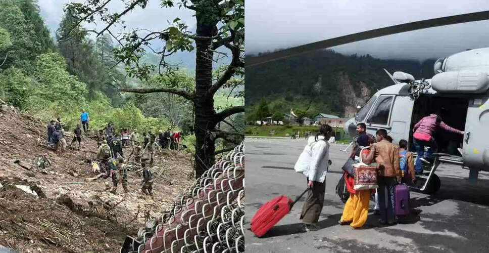 Indian Army Conducts Rescue Operations in North Sikkim Landslide Incident