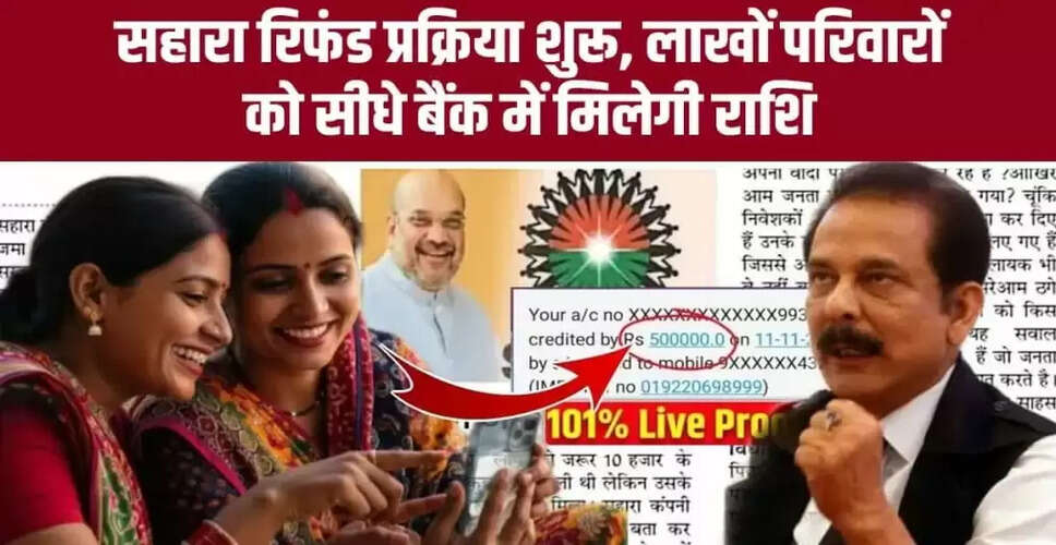 सहारा इंडिया रिफंड प्रक्रिया: निवेशकों के लिए राहत की खबर