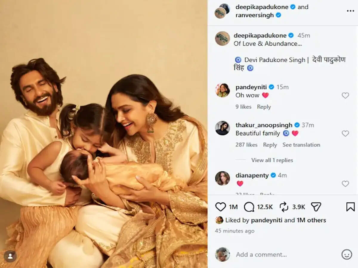 दीपिका पादुकोण और रणवीर सिंह ने दशहरे पर अपनी बेटी का नाम रखा