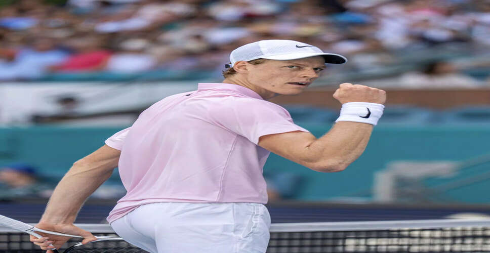 जैनिक सिन्नर ने मियामी ओपन के फाइनल में जगह बनाई