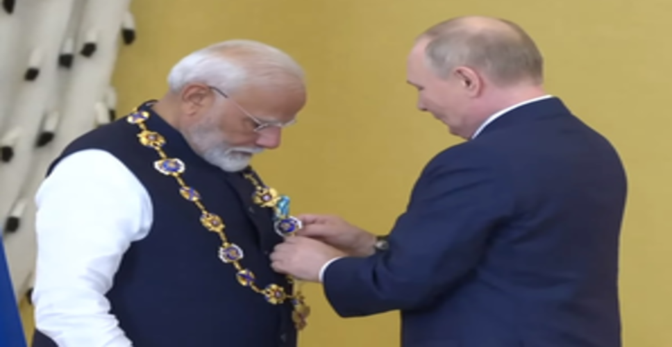 प्रधानमंत्री नरेंद्र मोदी रूस के सर्वोच्च नागरिक सम्मान से सम्मानित, भारत के लोगों को किया इसे समर्पित