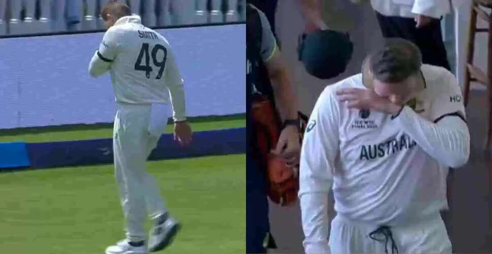 Steve Smith Injured During WTC 2025 Final: Sam Konstas Steps In