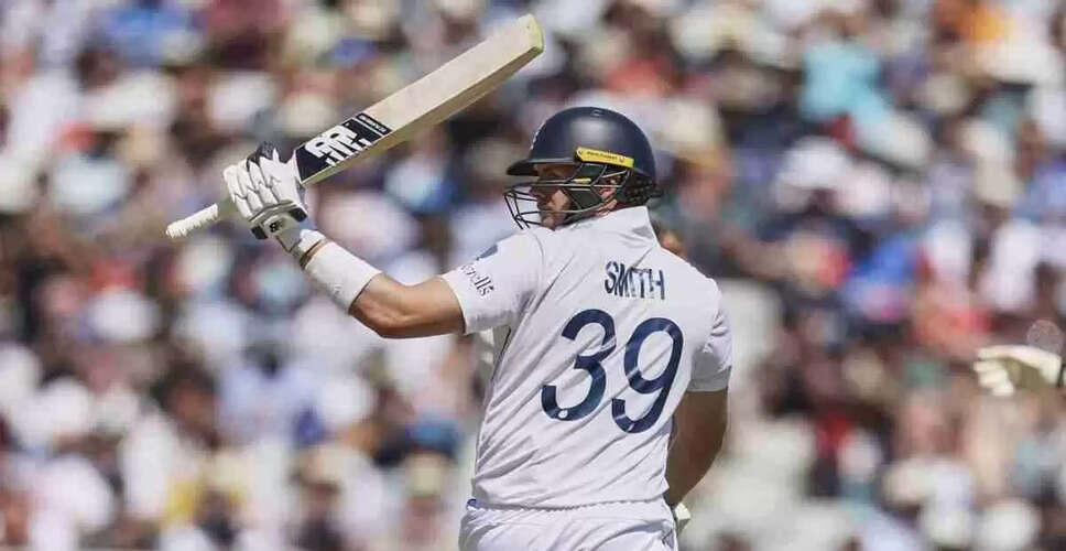 जेमी स्मिथ ने टेस्ट क्रिकेट में विकेटकीपर के रूप में 1000 रन बनाने का रिकॉर्ड बनाया
