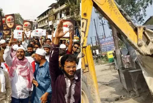 काशीपुर में जुलूस विवाद: पुलिस ने अतिक्रमण पर चलाया बुलडोजर