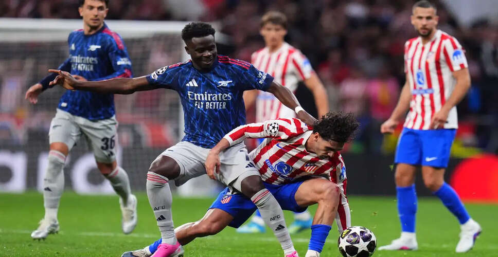 आर्सेनल और एटलेटिको मैड्रिड के बीच UEFA चैंपियंस लीग का रोमांचक मुकाबला