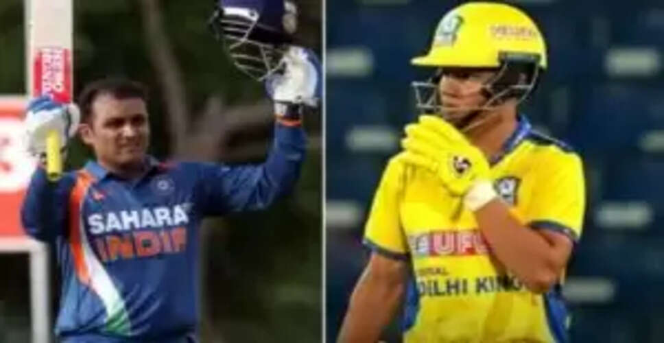 आर्यवीर सहवाग ने पिता से सीखे क्रिकेट के खास शॉट्स