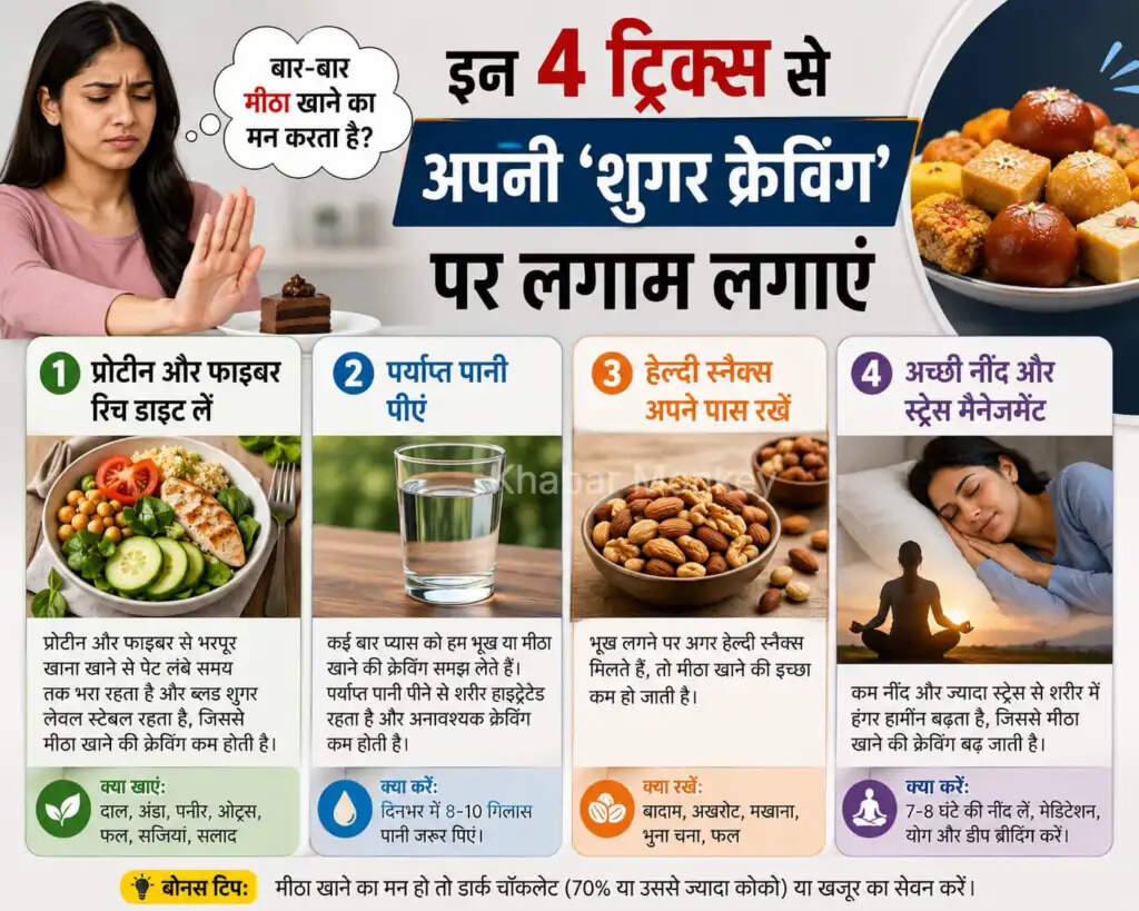शुगर क्रेविंग को नियंत्रित करने के 4 प्रभावी तरीके