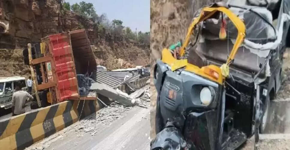 मध्य प्रदेश में ट्रक के ऑटो पर गिरने से 7 तीर्थयात्रियों की मौत