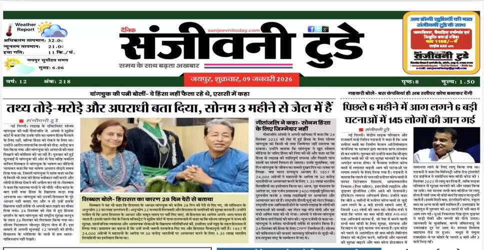 आज का अख़बार: 09 जनवरी 2026 का विशेष संस्करण