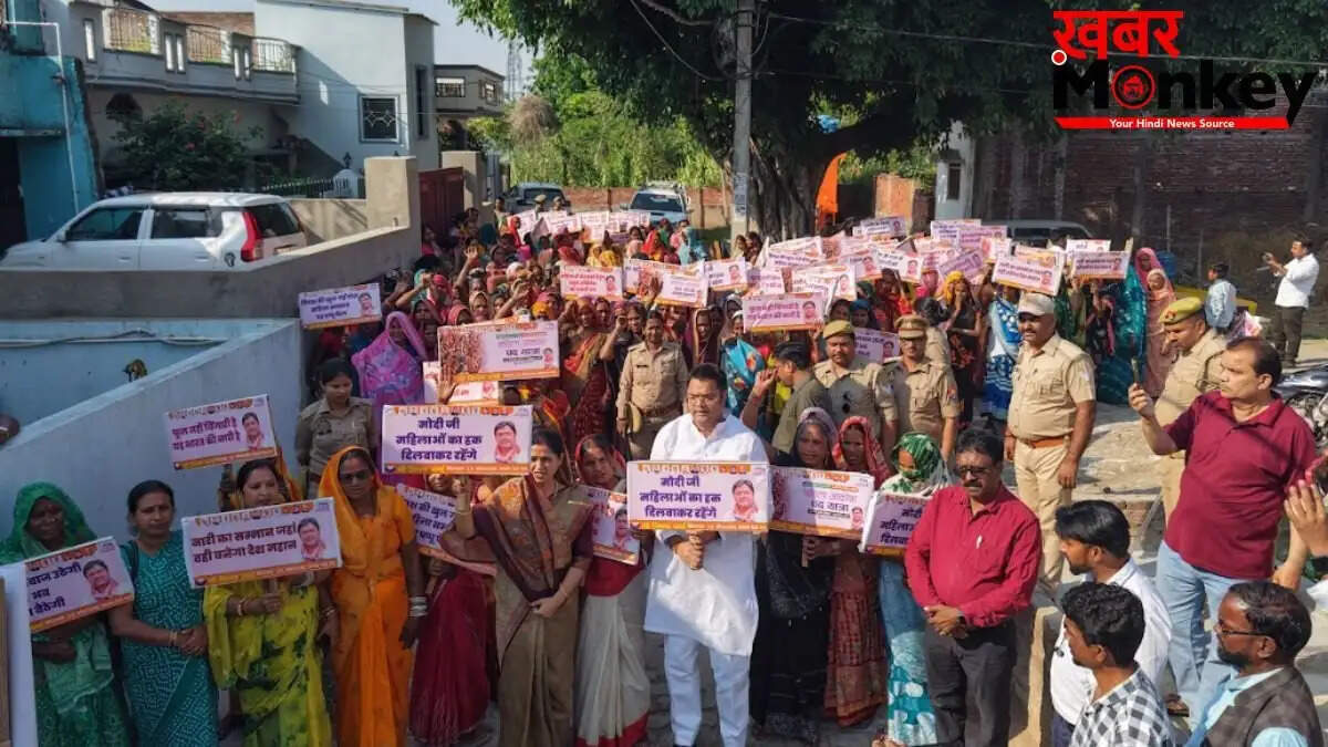 महिला आरक्षण के समर्थन में शोहरतगढ़ में पदयात्रा का आयोजन