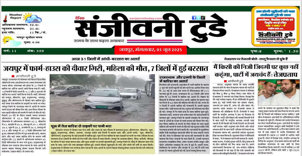 आज का ई-पेपर: 03 जून 2025 का संस्करण