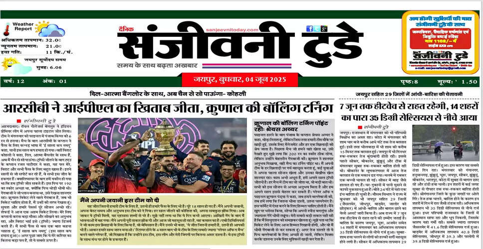 आज का ई-पेपर: 04 जून 2025 का अंक